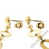 Image 6 : 14kt Yellow Gold Polished and Textured Link Briolette Bead Citrine Dangle Earrin