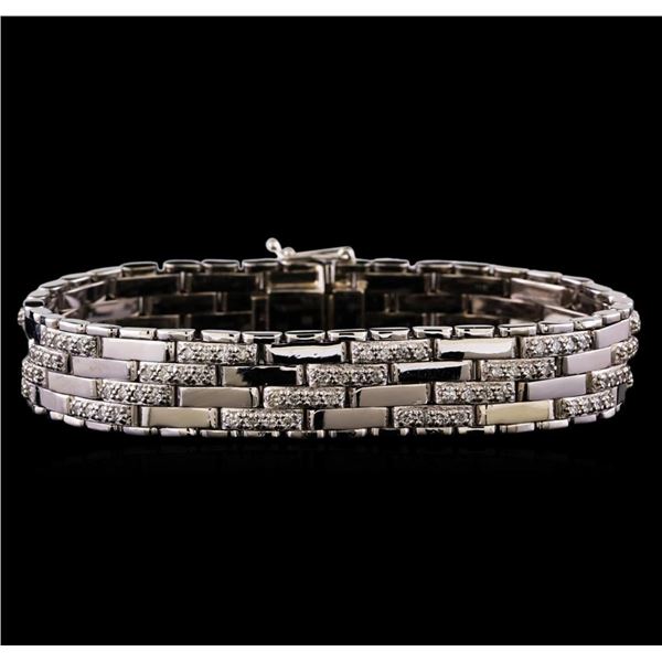 3.52 ctw Diamond Bracelet - 14KT White Gold