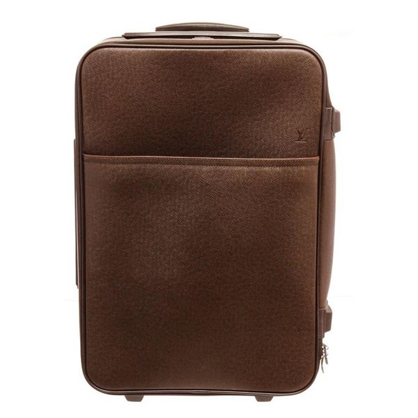 Louis Vuitton Brown Leather Pegase 55 Travel Bag