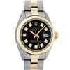 Image 1 : Rolex Ladies 26 Black Diamond Oyster Perpetual Datejust Polished Serviced