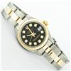 Image 3 : Rolex Ladies 26 Black Diamond Oyster Perpetual Datejust Polished Serviced