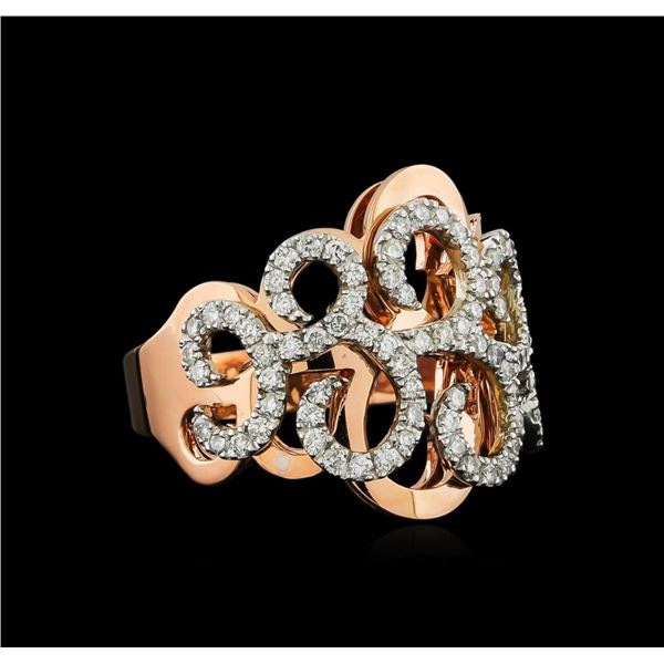 14KT Rose Gold 0.62 ctw Diamond Ring