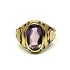 3.70 ctw Cabochon Mixed Amethyst Ring - 14KT Yellow Gold
