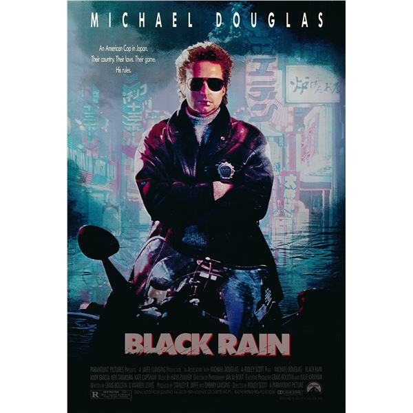 Black Rain 1989 original vintage one sheet poster