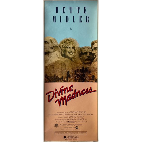 Divine Madness 1980 original vintage insert card