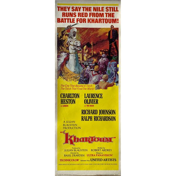 Khartoum 1966 original vintage inset card