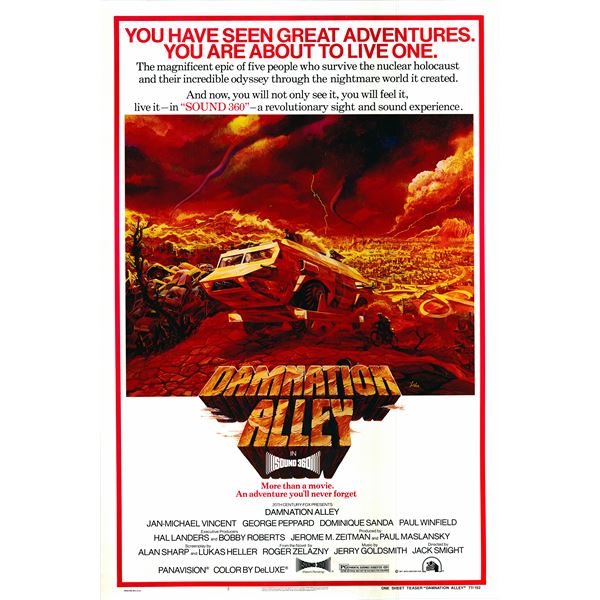 Damnation Alley 1977 original vintage one sheet poster