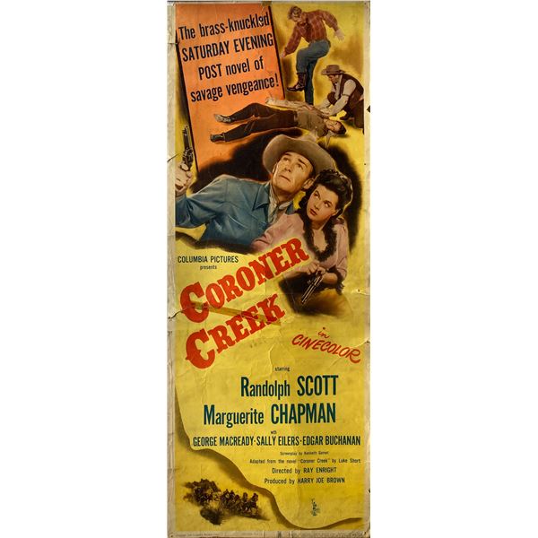 Coroner Creek 1948 original vintage insert card