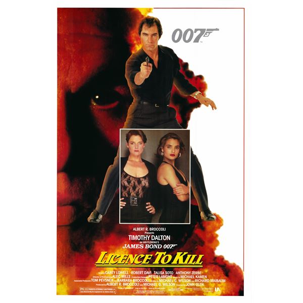 License to Kill 1986 original vintage one sheet poster