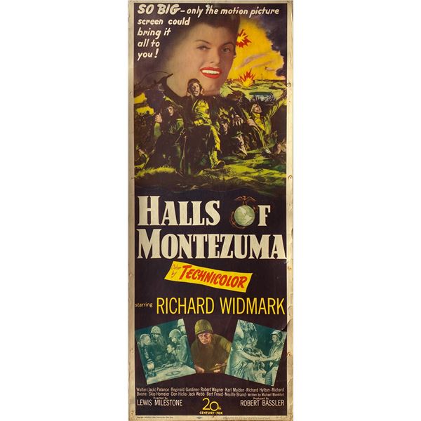 Halls of Montezuma 1951 original vintage insert card