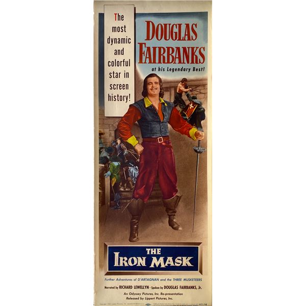 The Iron Mask 1953 original vintage insert card