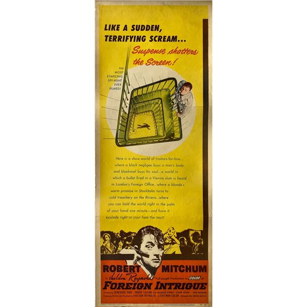 Foreign Intrigue 1956 original vintage insert card