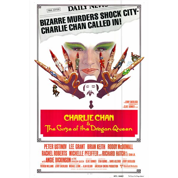 Charlie Chan and the Curse of the Dragon Queen 1981 original vintage one sheet poster