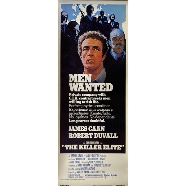 The Killer Elite 1975 original vintage insert card