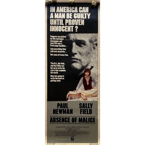 Absence of Malice insert card