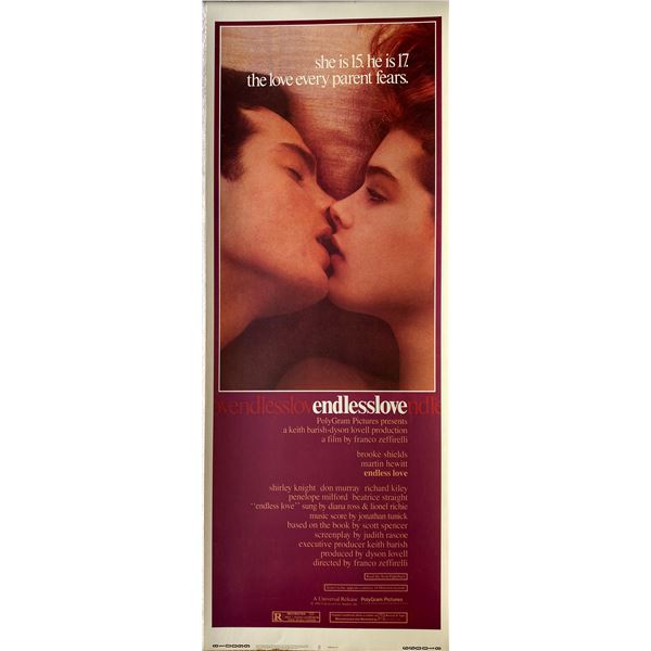 Endless Love 1981 original vintage insert card