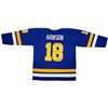 Image 2 : Hanson Brothers Autographed Blue Jersey With 3 Signatures Chiefs Slap Shot (PSA/DNA LOA)