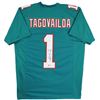 Image 1 : Miami Dolphins Tua Tagovailoa Autographed Teal Jersey Beckett BAS