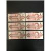 Image 1 : 1986 CANADA $2 BANK NOTES (X6)