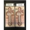 Image 1 : 1986 CANADA $2 BANK NOTES (X2)