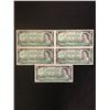 Image 1 : 1967 Canada $1 Dollar Bank Notes (X5)