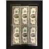 Image 1 : SEQUENTIAL 1976 USA $1 Dollar Bank Notes (X6)