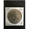 Image 1 : 1924 USA PEACE SILVER DOLLAR (SAN FRANCISCO) .900 SILVER