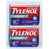 Image 1 : LOT OF 2 TYLENOL COLD EXTRA STRENGTH NIGHTIME TABLETS - 40 EZ TABS EACH