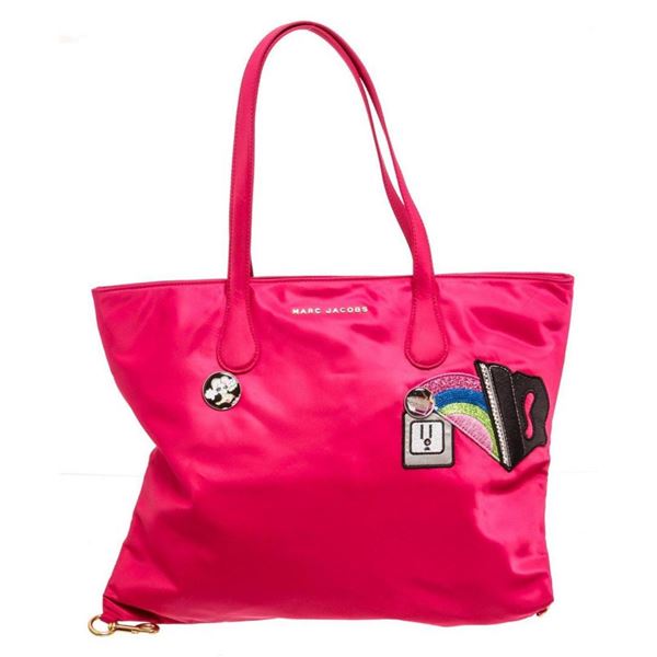 Marc Jacobs Pink Nylon Wingman Shopper Tote