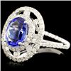 Image 2 : 14K Gold 1.76ct Tanzanite & 0.75ctw Diamond Ring