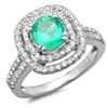 Image 1 : 14K Gold 1.50ct Emerald & 0.75ct Diamond Ring