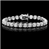 Image 1 : 18k White Gold 10.00ct Diamond Tennis Bracelet