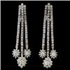 14K White Gold 3.50ctw Diamond Earring