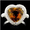 Image 1 : 18K Gold 4.07ct Tourmaline & 1.10ctw Diamond Ring