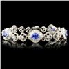 18K Gold 3.55ct Tanzanite & 4.81ctw Diamond Bracel