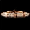 14K Rose Gold 3.96ctw Fancy Color Diamond Bracelet