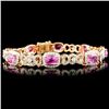 Image 1 : 18K Gold 10.54ct Sapphire & 2.69ctw Diamond Bracel