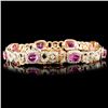 Image 2 : 18K Gold 10.54ct Sapphire & 2.69ctw Diamond Bracel