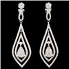 14K White Gold 1.63ctw Diamond Earrings