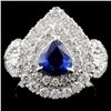 18K Gold 1.10ct Sapphire & 1.43ct Diamond Ring