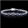 `14k Gold 12.00ct Tanzanite & 0.70ct Diamond Brace