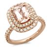 Image 1 : 14K Gold 2.00ct Morganite & 1.00ct Diamond Ring