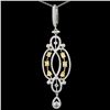 18K Gold 1.24ctw Fancy Diamond Pendant