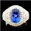 18K Gold 2.81ct Tanzanite & 1.65ctw Diamond Ring