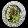 18K Gold 18.03ct Tourmaline & 2.05ct Diamond Ring