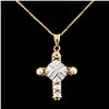 14K Gold 0.27ctw Diamond Pendant