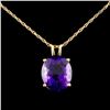 14K Gold 5.10ct Amethyst Pendant