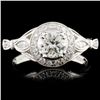 Image 1 : 18K Gold 0.82ctw Diamond Ring