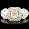 18K Gold 1.51ctw Fancy Color Diamond Ring