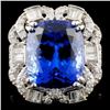 18K White Gold 10.25ct Tanzanite & 1.23ctw Diamond